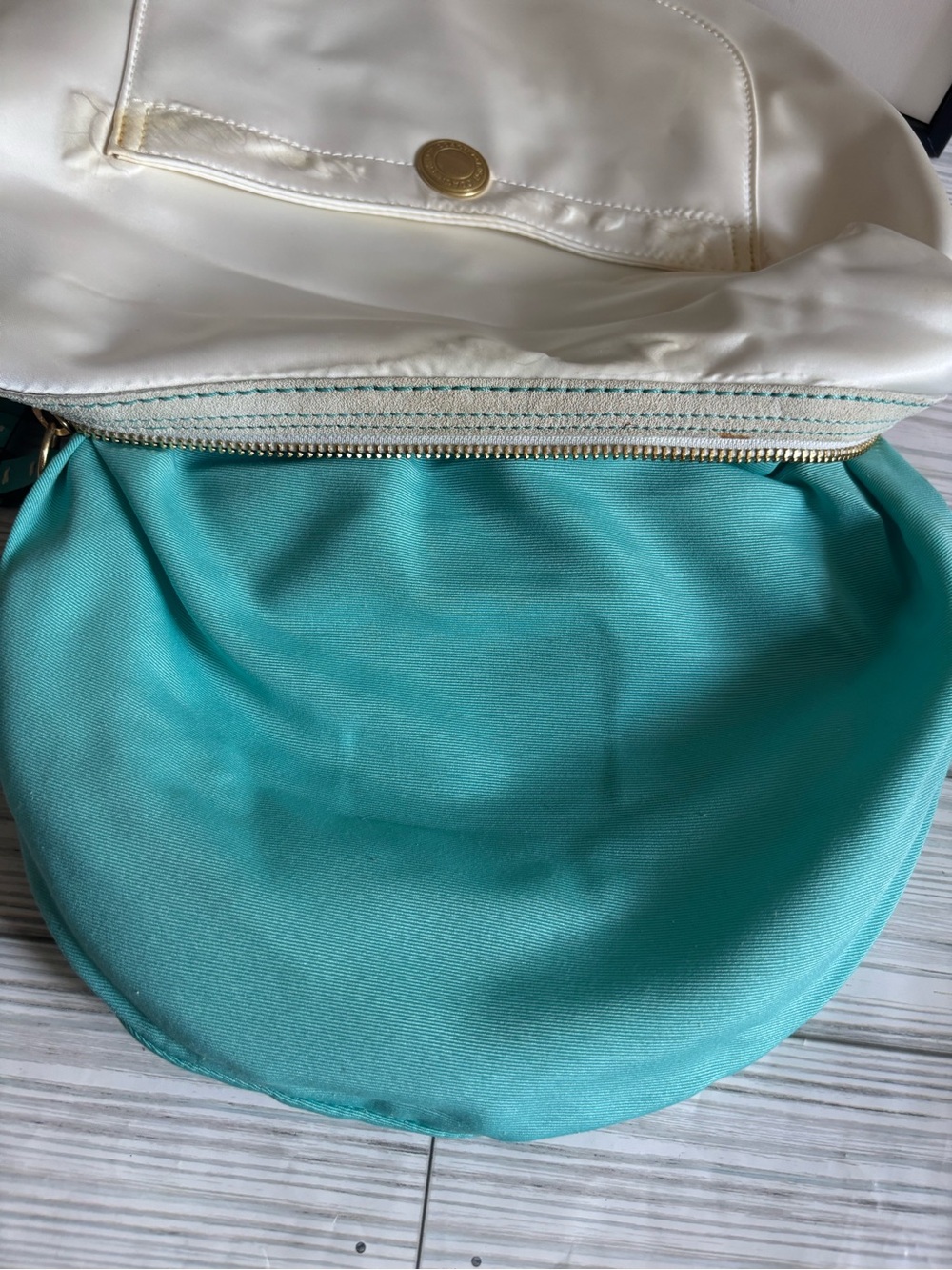 Vintage Y2K Coach Ivory Satin Hampton Shoulder Hobo Bag - Picture 10 of 15